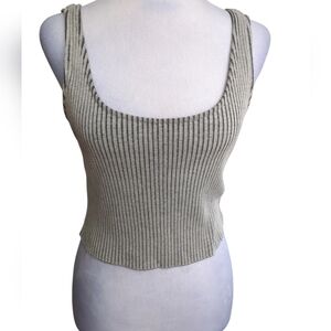 La Hearts Women's Ribbed Tank Top - Gray size L